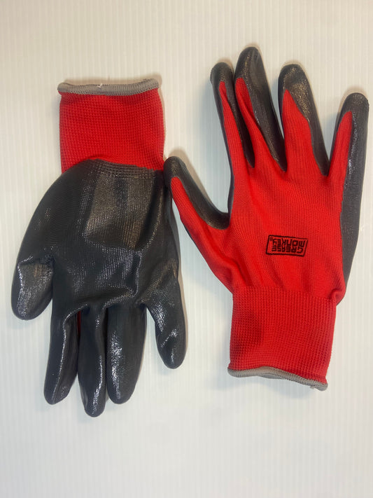 Guantes de Seguridad Nitrilo Rojo y Negro - Antideslizante y flexible